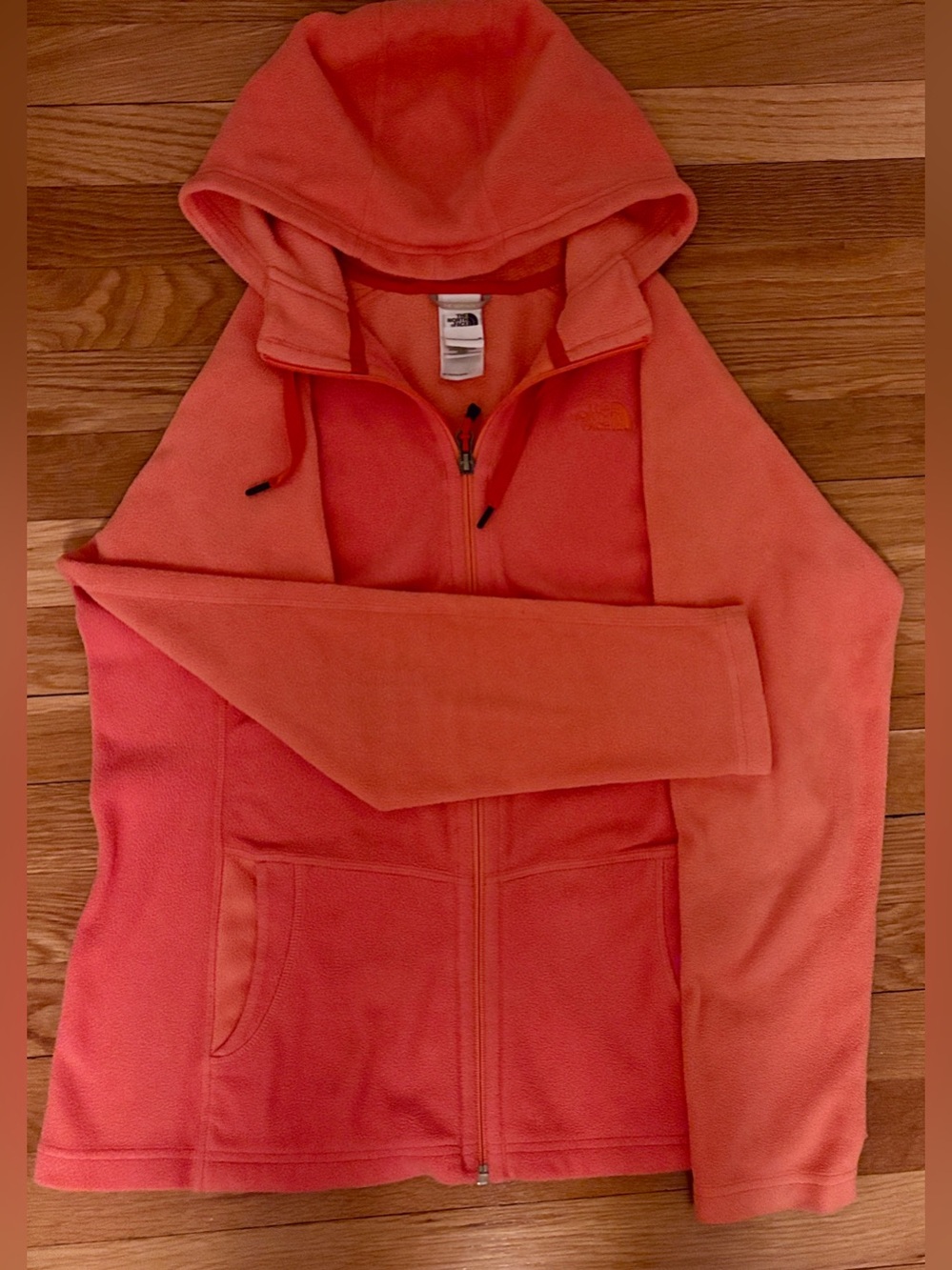 The North Face Full-Zip Coral-Orange Fleece